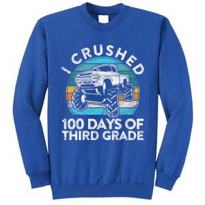 I Crushed 100 Days Of Third Grade Gift Fun 3rd Class School Cool Gift Sweatshirt