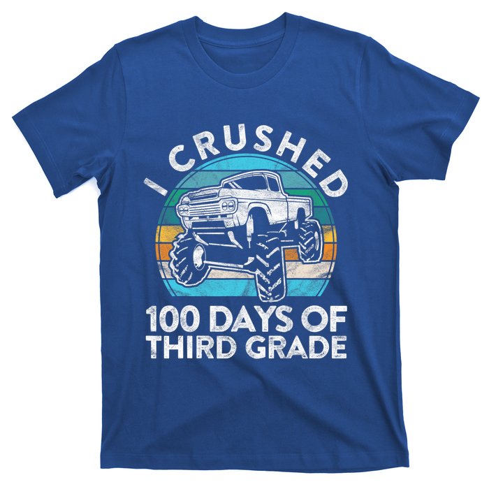 I Crushed 100 Days Of Third Grade Gift Fun 3rd Class School Cool Gift T-Shirt