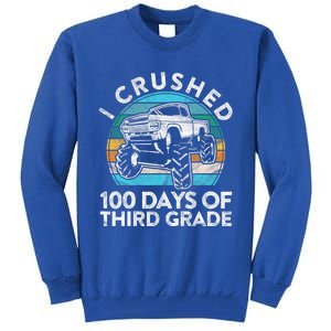 I Crushed 100 Days Of Third Grade Gift Fun 3rd Class School Cool Gift Tall Sweatshirt