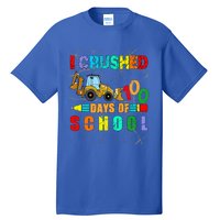 I Crushed 100 Days Of School Excavator Construction Great Gift Tall T-Shirt