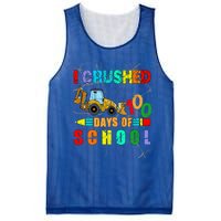 I Crushed 100 Days Of School Excavator Construction Great Gift Mesh Reversible Basketball Jersey Tank