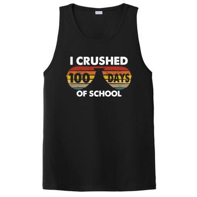 I Crushed 100 Days Of School Glasses Student Vintage Cute Gift PosiCharge Competitor Tank