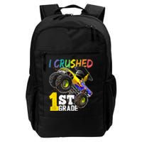 I Crushed 1st Grade Monster Truck Graduation Cap Daily Commute Backpack