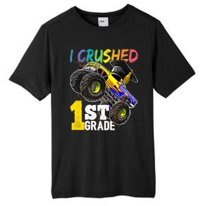 I Crushed 1st Grade Monster Truck Graduation Cap Tall Fusion ChromaSoft Performance T-Shirt