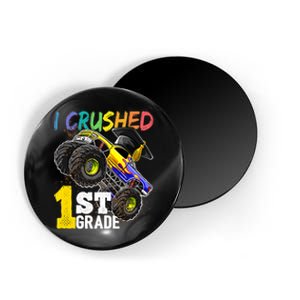 I Crushed 1st Grade Monster Truck Graduation Cap Magnet