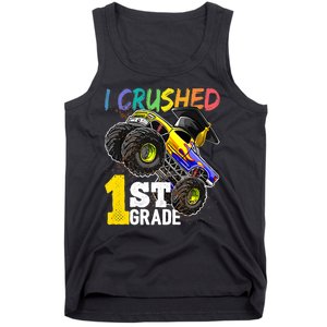 I Crushed 1st Grade Monster Truck Graduation Cap Tank Top