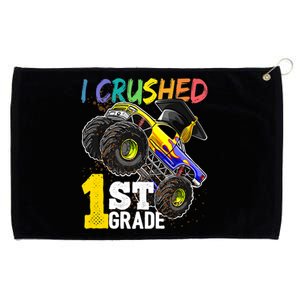 I Crushed 1st Grade Monster Truck Graduation Cap Grommeted Golf Towel