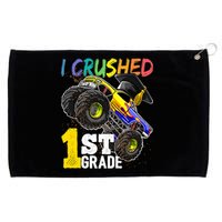 I Crushed 1st Grade Monster Truck Graduation Cap Grommeted Golf Towel