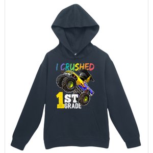 I Crushed 1st Grade Monster Truck Graduation Cap Urban Pullover Hoodie