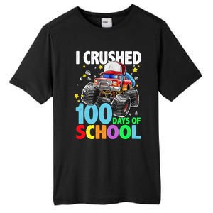 I Crushed 100 Days Of School Monster Truck Smarter Gift Tall Fusion ChromaSoft Performance T-Shirt