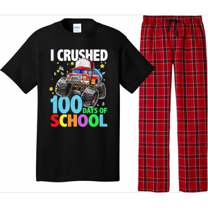 I Crushed 100 Days Of School Monster Truck Smarter Gift Pajama Set