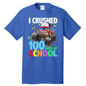 I Crushed 100 Days Of School Monster Truck Smarter Gift Tall T-Shirt