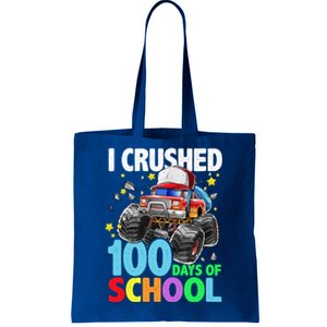 I Crushed 100 Days Of School Monster Truck Smarter Gift Tote Bag