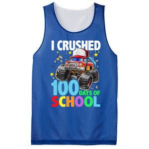 I Crushed 100 Days Of School Monster Truck Smarter Gift Mesh Reversible Basketball Jersey Tank