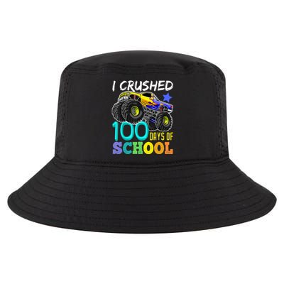 I Crushed 100 Days Of School Monster Truck 100th Day Gift Cool Comfort Performance Bucket Hat