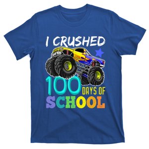 I Crushed 100 Days Of School Monster Truck 100th Day Gift T-Shirt