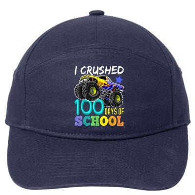 I Crushed 100 Days Of School Monster Truck 100th Day Gift 7-Panel Snapback Hat