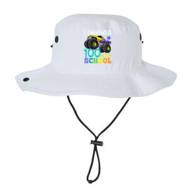 I Crushed 100 Days Of School Monster Truck 100th Day Gift Legacy Cool Fit Booney Bucket Hat