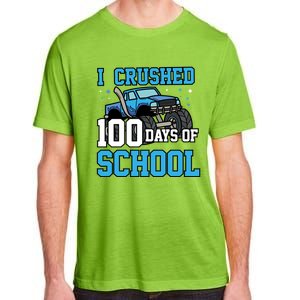 I Crushed 100 Days Of School Monster Truck Gift Adult ChromaSoft Performance T-Shirt