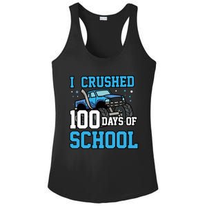 I Crushed 100 Days Of School Monster Truck Gift Ladies PosiCharge Competitor Racerback Tank