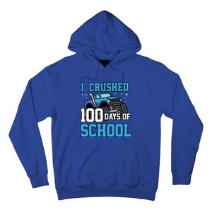 I Crushed 100 Days Of School Monster Truck Gift Hoodie