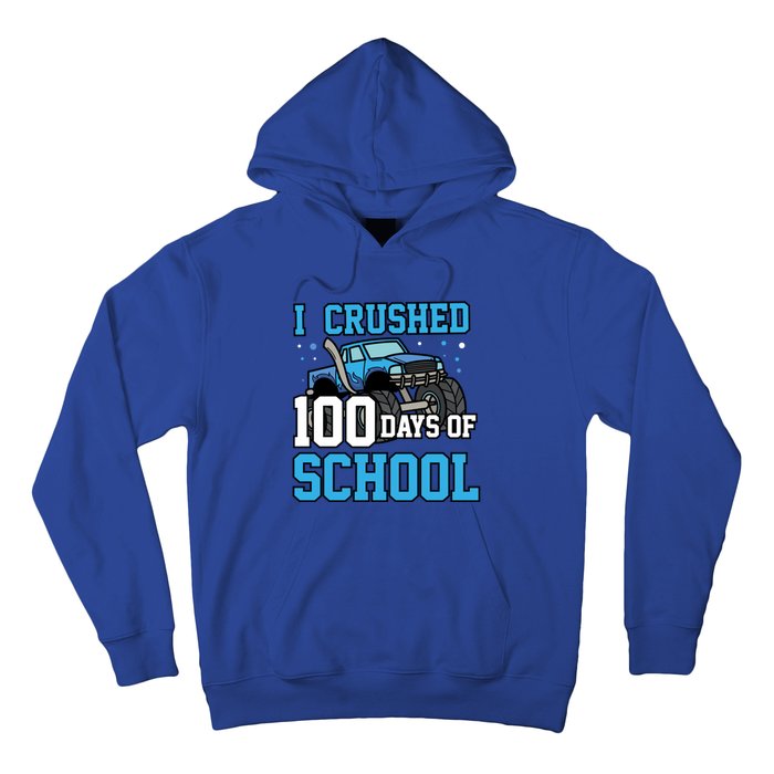 I Crushed 100 Days Of School Monster Truck Gift Hoodie