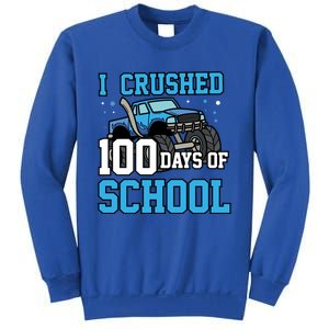 I Crushed 100 Days Of School Monster Truck Gift Sweatshirt