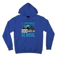 I Crushed 100 Days Of School Monster Truck Gift Tall Hoodie