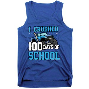 I Crushed 100 Days Of School Monster Truck Gift Tank Top