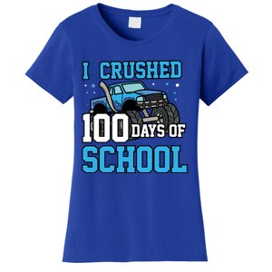 I Crushed 100 Days Of School Monster Truck Gift Women's T-Shirt