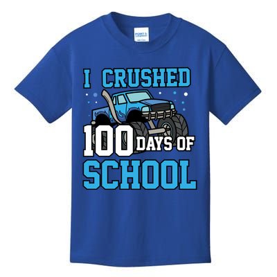 I Crushed 100 Days Of School Monster Truck Gift Kids T-Shirt