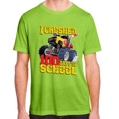 I Crushed 100 Days Of School Monster Truck Video Game Gift Adult ChromaSoft Performance T-Shirt