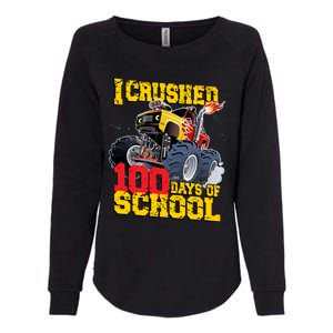 I Crushed 100 Days Of School Monster Truck Video Game Gift Womens California Wash Sweatshirt