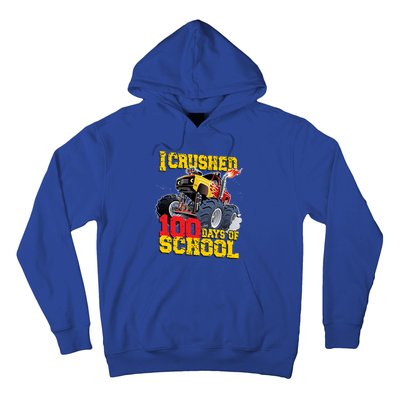 I Crushed 100 Days Of School Monster Truck Video Game Gift Hoodie