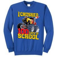 I Crushed 100 Days Of School Monster Truck Video Game Gift Sweatshirt