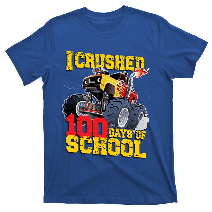 I Crushed 100 Days Of School Monster Truck Video Game Gift T-Shirt