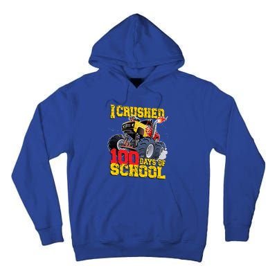 I Crushed 100 Days Of School Monster Truck Video Game Gift Tall Hoodie