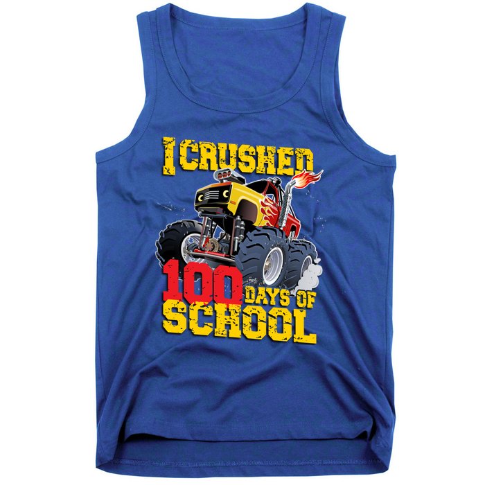 I Crushed 100 Days Of School Monster Truck Video Game Gift Tank Top