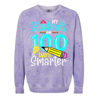 I Crushed 100 Days Of School Monster Truck Cute Gift Funny Gift Colorblast Crewneck Sweatshirt