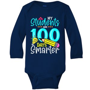 I Crushed 100 Days Of School Monster Truck Cute Gift Funny Gift Baby Long Sleeve Bodysuit