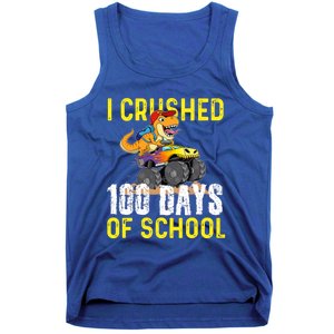 I Crushed 100 Days Of School Monster Truck T Rex Dinosaur Cool Gift Tank Top