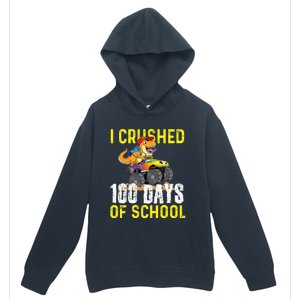 I Crushed 100 Days Of School Monster Truck T Rex Dinosaur Cool Gift Urban Pullover Hoodie