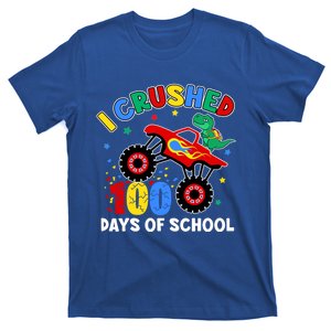 I Crushed 100 Days Of School Monster Truck T Rex Dinosaur Great Gift T-Shirt