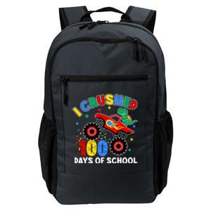 I Crushed 100 Days Of School Monster Truck T Rex Dinosaur Great Gift Daily Commute Backpack