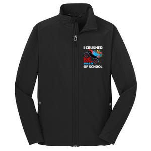 I Crushed 100 Days Of School Monster Truck Teacher Gift Core Soft Shell Jacket