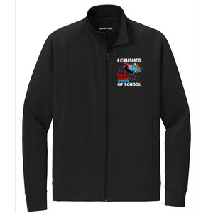 I Crushed 100 Days Of School Monster Truck Teacher Gift Stretch Full-Zip Cadet Jacket