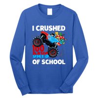 I Crushed 100 Days Of School Monster Truck Teacher Gift Long Sleeve Shirt