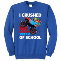 I Crushed 100 Days Of School Monster Truck Teacher Gift Sweatshirt