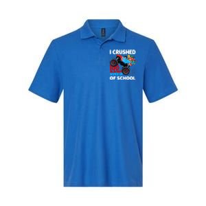 I Crushed 100 Days Of School Monster Truck Teacher Gift Softstyle Adult Sport Polo