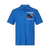 I Crushed 100 Days Of School Monster Truck Teacher Gift Softstyle Adult Sport Polo